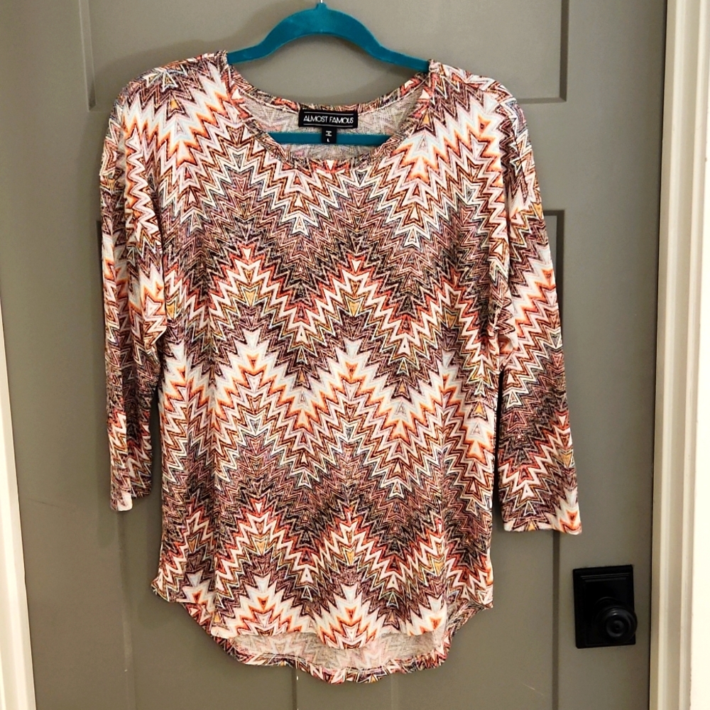 NEW Almost Famous ladies blouse sx L